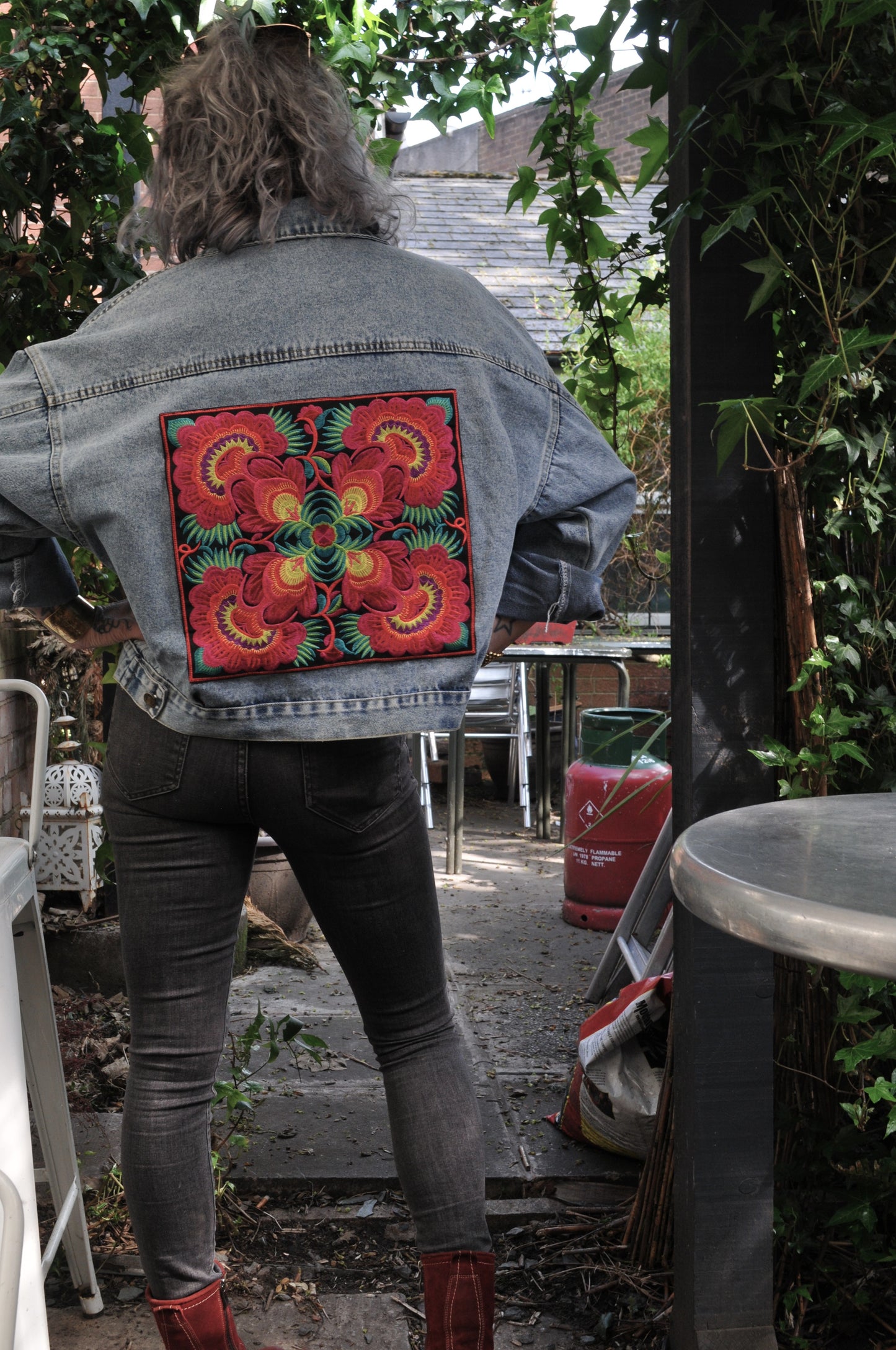 Denim Motif Jacket