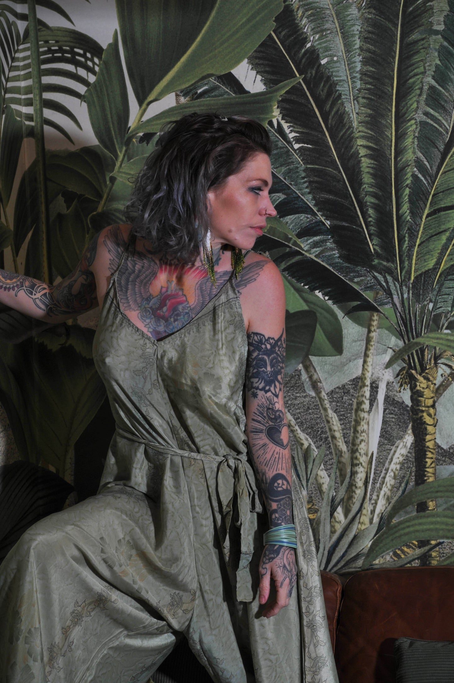 Sitara Sari Jumpsuit - Green