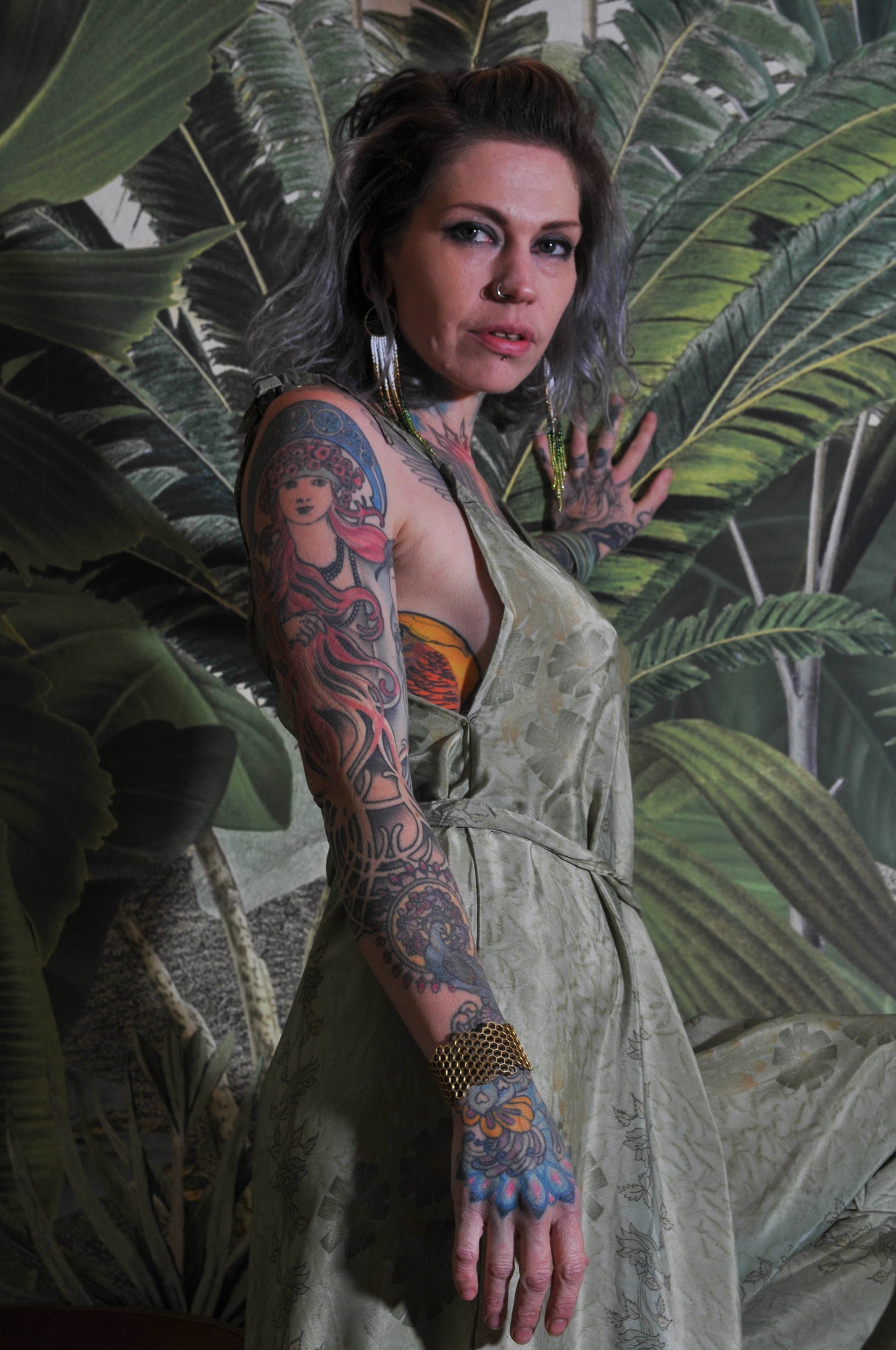 Sitara Sari Jumpsuit - Green