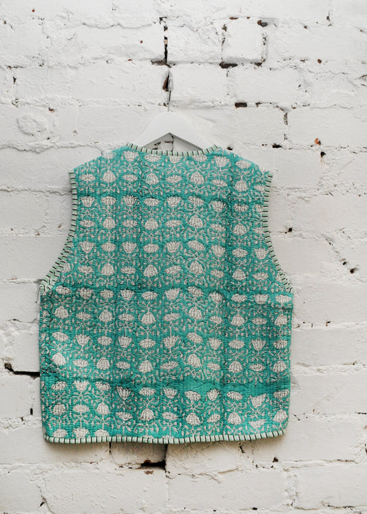 The Folk Waistcoat -  Green Thistle