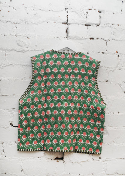 The Folk Waistcoat -  Grass Green
