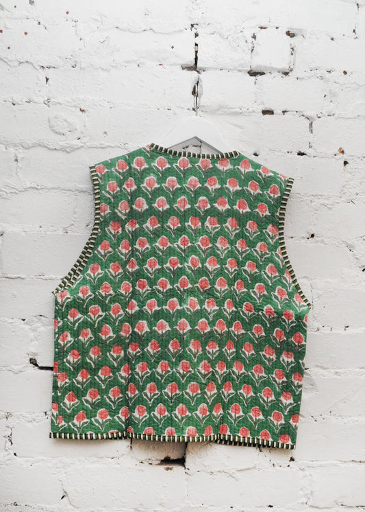 The Folk Waistcoat -  Grass Green