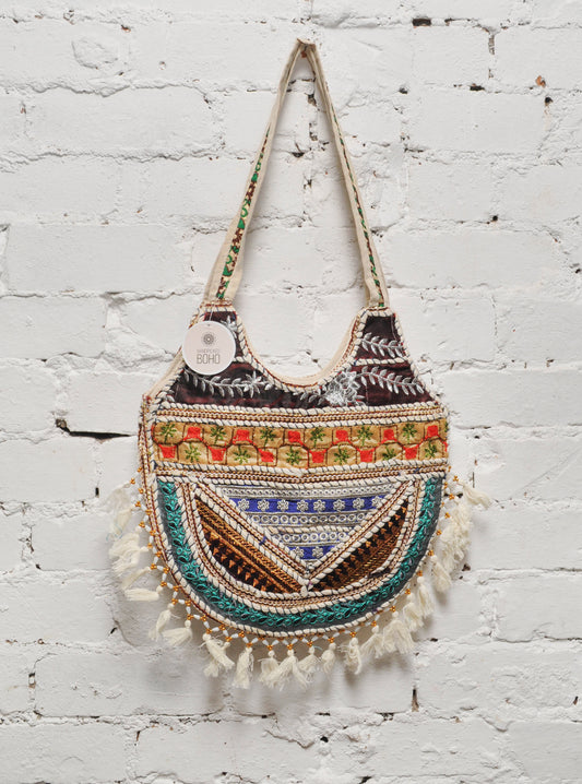 Indira Embroidered Shoulder Bag