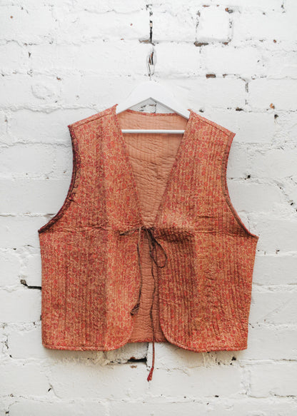 The Folk Waistcoat -  Vintage Silk