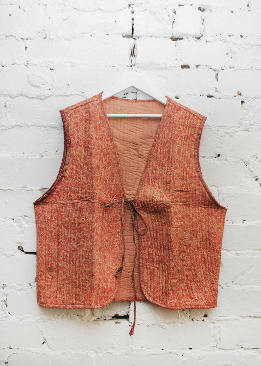 The Folk Waistcoat -  Vintage Silk